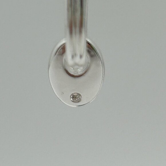 Chaps Silver-Tone Double Hoop Earrings With Dangling Oval Accents For Women - Picture 7 of 14